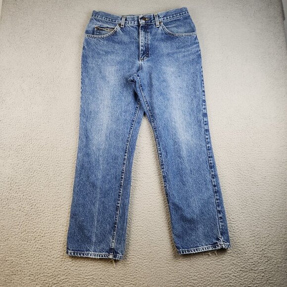 Vintage Lee Jeans Men's 32x30 Straight Leg Wallet Fade Classic Blue Denim Pants - Picture 2 of 9